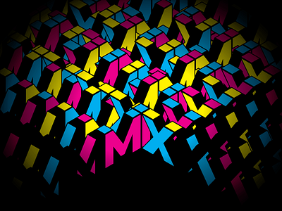MX - Illustration cmyk color creativity dimensions isometric logitech patterns type