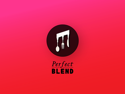 Perfect Blend Trademark Portrait art blend charity event design evening exclusive food logo logodesign mark mixed music perfect red rich supperclub trademark