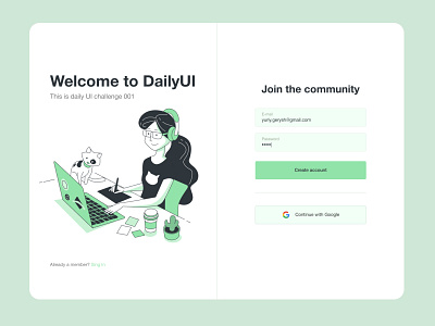 #DailyUI: 001 / Sign Up