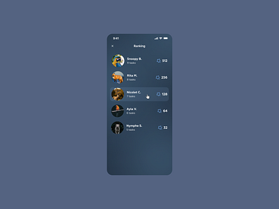 #DailyUI: 019 / Leaderboard 019 dailyui design leaderboard ui