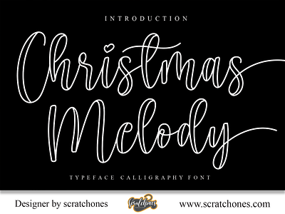 Christmas Melody | Script-Handwriting Font branding brush font calligraphy dafont design download font elegant free font hand writing handwriting handwritten illustration logo romantic font scratchones scratchones.com script vector wedding font