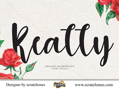 Really | Script-Handwriting Font branding brush font calligraphy dafont design download font free font hand writing handwriting handwritten illustration logo romantic font scratchones scratchones.com script vector wedding font