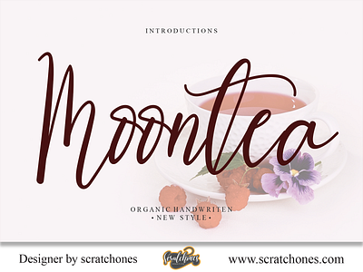 Moontea | Script-Handwriting Font