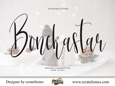 Bonekastar | Script-Handwriting Font branding brush font calligraphy dafont design download font free font hand writing handwriting handwritten illustration logo romantic font scratchones scratchones.com script vector wedding font