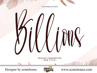 Billions | Script-Handwriting Font