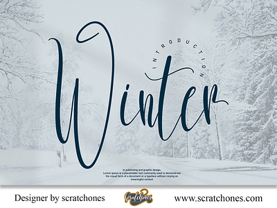 Winter | Script-Handwriting Font branding brush font calligraphy dafont design download font free font hand writing handwriting handwritten illustration logo romantic font scratchones scratchones.com script vector wedding font