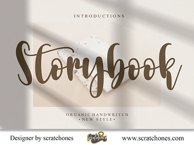 Storybook | Script-Handwriting Font branding brush font calligraphy dafont design download font free font hand writing handwriting handwritten illustration logo romantic font scratchones scratchones.com script vector wedding font