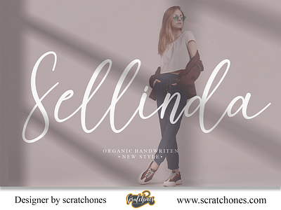 Sellinda | Script-Handwriting Font branding brush font calligraphy dafont design download font free font hand writing handwriting handwritten illustration logo romantic font scratchones scratchones.com script vector wedding font