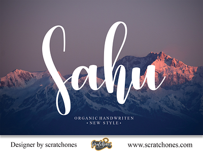 Sahu | Script-Handwriting Font branding brush font calligraphy dafont design download font free font hand writing handwriting handwritten illustration logo romantic font scratchones scratchones.com script vector wedding font