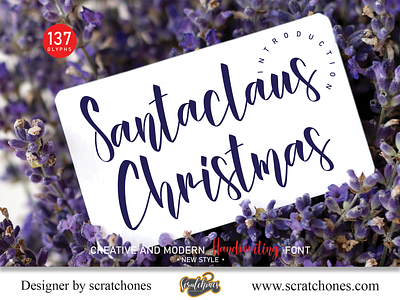 Santaclaus Christmas | Script-Handwriting Font branding brush font calligraphy dafont design download font free font hand writing handwriting handwritten illustration logo romantic font scratchones scratchones.com script ui ux vector wedding font