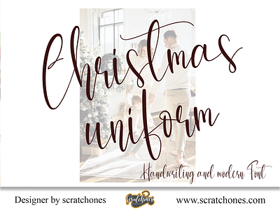 Christmas uniform | Script-Handwriting Font branding brush font calligraphy dafont design download font free font hand writing handwriting handwritten illustration logo romantic font scratchones scratchones.com script vector wedding font