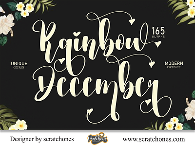 Rainbow December | Script-Handwriting Font