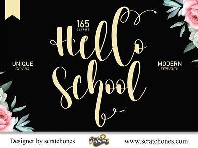 Hello School | Script-Handwriting Font