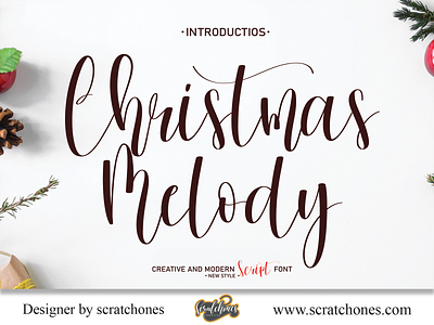 Christmas Melody | Script-Handwriting Font