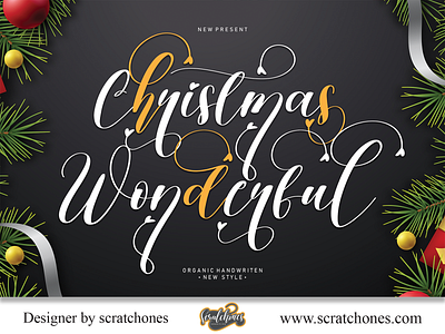 Christmas Wonderful | Script-Handwriting Font