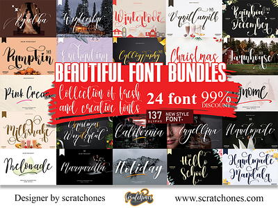 Beautiful Font Bundles | Script-Handwriting Font