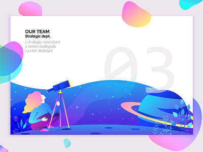 Space brand character color cosmic design gradient illustration interface minimalism space ux vectorart