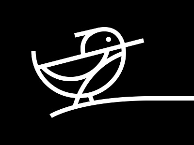 Cutebird bird identity logo mark symbol