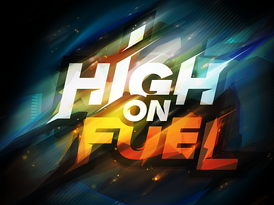 High On Fuel design game illustration logo race