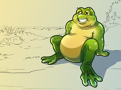 Funny Frog character frog funny illustration