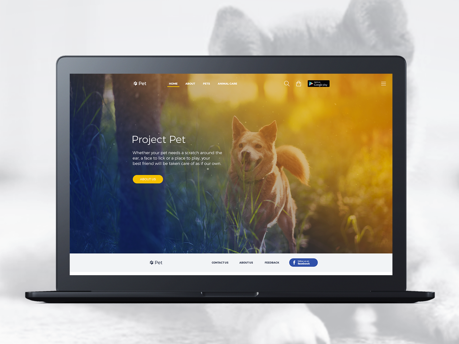 Pet site by Pixel Ninja on Dribbble