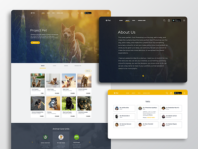 Pet - Website design dog photoshop ui ux web webdesign website