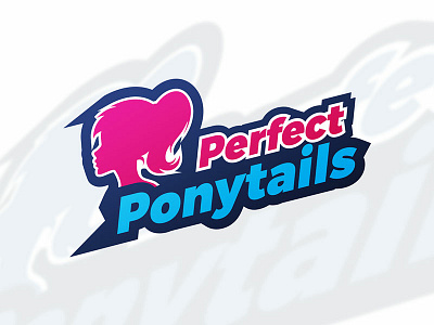 Perfect Ponytails design illustrator logo logotype sports vector