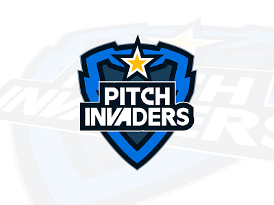 Pitch Invaders - Team Logo design illustrator logo logotype sports team logo vector