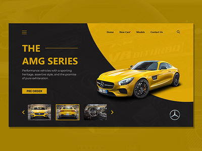 UI Design For Home Page of a Cars Website | Adobe XD adobe xd car home page ui vehicle web design web ui website design