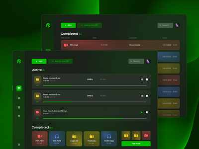 uTorrent Redesign app dashboard design desktop torrent ui