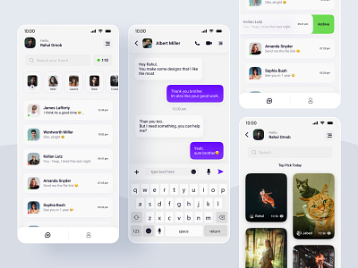 Messenger Chat App UI Redesign