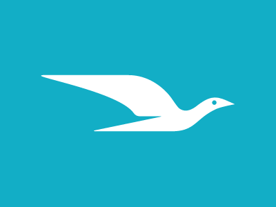 Midcentury carrier bird logo midcentury wing