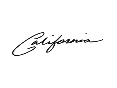 California california hand drawn lettering script