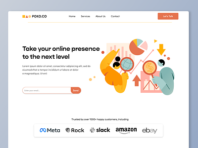 POKO Landing Page UI/UX Design ui uiux web design