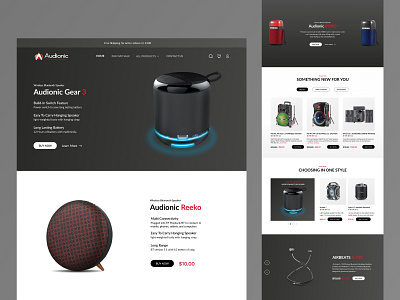 Audionic Company Website Redesign design figma ui uiux uix website redesign