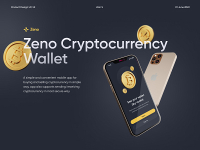 Case Study of zeno crypto wallet app - UX/UI Design branding casestudy figma logo product design ui ui designer uidesign uiux ux uxui uxui designer
