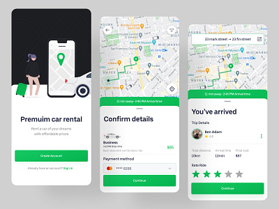 Ride sharing app app design ride sharing ui uidesign uipresentation uiscreen uxui