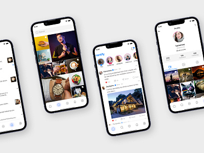 Rontify - Social Media app appdesign appui appuiux branding mockup social meda socialapp