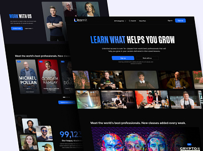 Learn it - Landing Page landing page ui design ux ui website
