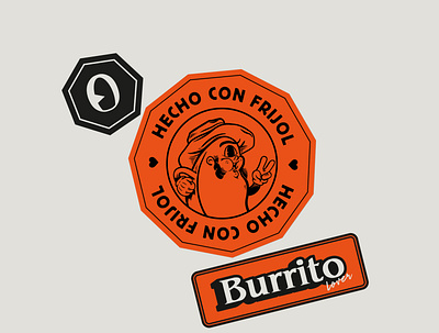 Bean tag burrito burritos clothes eye illustration illustrator label orange tag