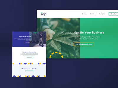 Tap Brand Identity: Website brand identity branddesign brandidentity branding branding studio c42d cannabis design identity identity design insurance logo webdesign website website design