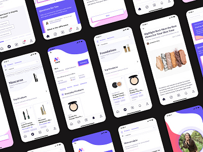 Beauty Search Engine Brand Identity: UI app beauty beauty app brand identity branddesign brandidentity branding branding studio c42d design identity identity design logo logo design makeup makeup app ui ui design