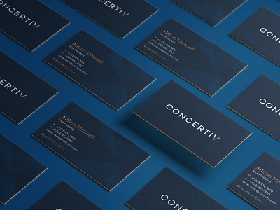 Concertiv Brand Identity: Business Card brand identity branddesign brandidentity branding branding studio business card c42d design identity identity design logo pattern professional service stationery