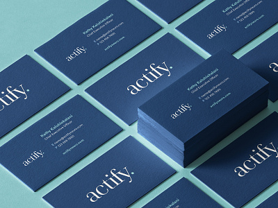 Actify Brand Identity: Business Card brand identity branddesign brandidentity branding branding studio business card business card design c42d design identity identity design logo logodesign stationery