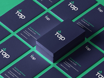 Tap Brand Identity: Business Card brand identity branddesign brandidentity branding branding studio business card c42d cannabis industry design identity identity design insurance logo stationery