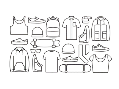 Vans Illustration progress accessories clothing color environment flat design icon illustration shoes shop skate street style vans