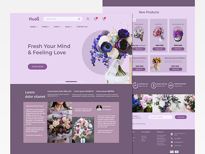 Flower Shop Landing Page UI design adobexd design landing page ui uiux ux webdesign website