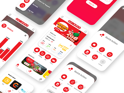 The My Ooredoo App Design adobexd app app design appathon application branding challenge design ooredoo ui ui design uiux ux ux design