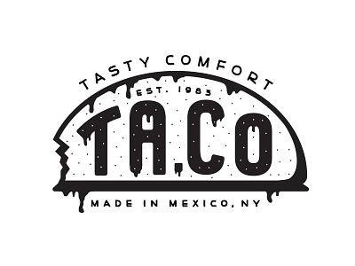 Ta.Co badge illustration lockup ny pitu taco