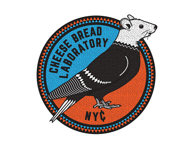 Cheese Bread Laboratory (Pigeon Edition) bird illustration logo nyc pigeon pitu rat